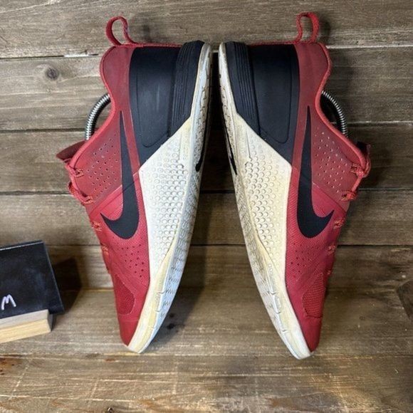 Mens Nike Metcon 1 Gym Red Weightlifting Training Shoes Sneakers Size 11 M GUC - Picture 6 of 8